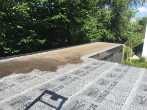 Extensive Dachbegrünung - Materialaufschüttung